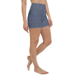 Faux Denim Yoga Shorts