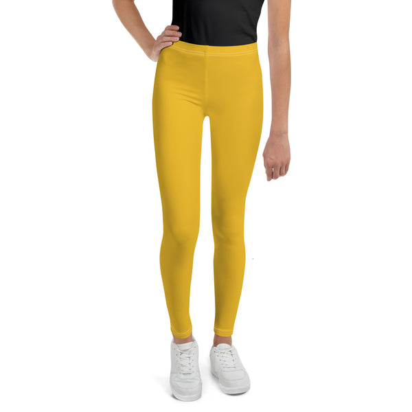 SHE REBEL - Mustard Yellow Youth Leggings (Girls' Sizes 8 - 20)