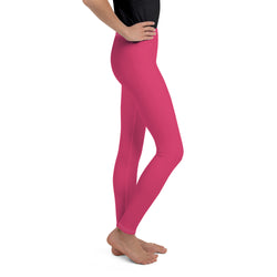 SHE REBEL - Rose Pink Youth Leggings (Girls' Sizes 8 - 20)