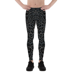 Black Leopard Spots Leggings for Men
