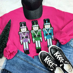Sequin Nutcracker Crewneck Sweatshirt - Only 1 Left!