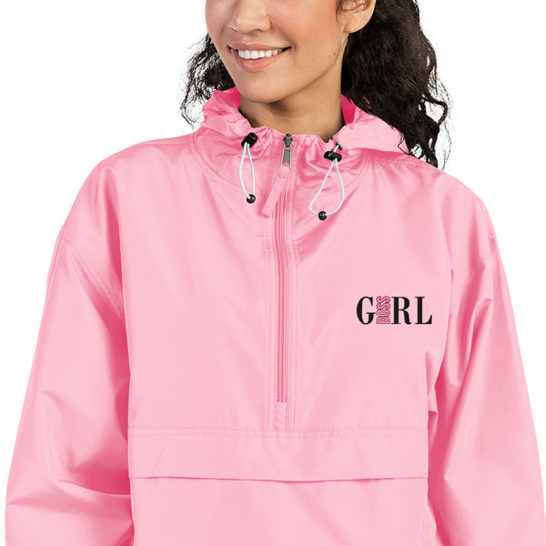 Girl Boss Embroidered Champion Packable Jacket | Available in 2 Colors