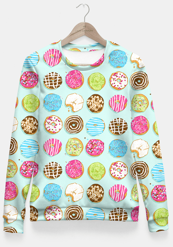 Sweet Donuts Fitted Waist Sweater/Sweatshirt