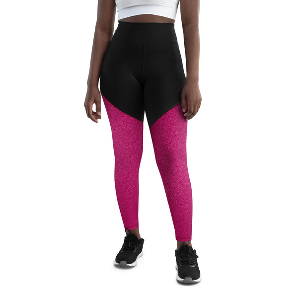 SHE REBEL - Barbie Hot Pink Sporty Compression Fit Leggings with Pocket