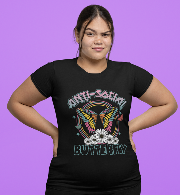 Anti-Social Butterfly Unisex Tee | Available in 4 colors