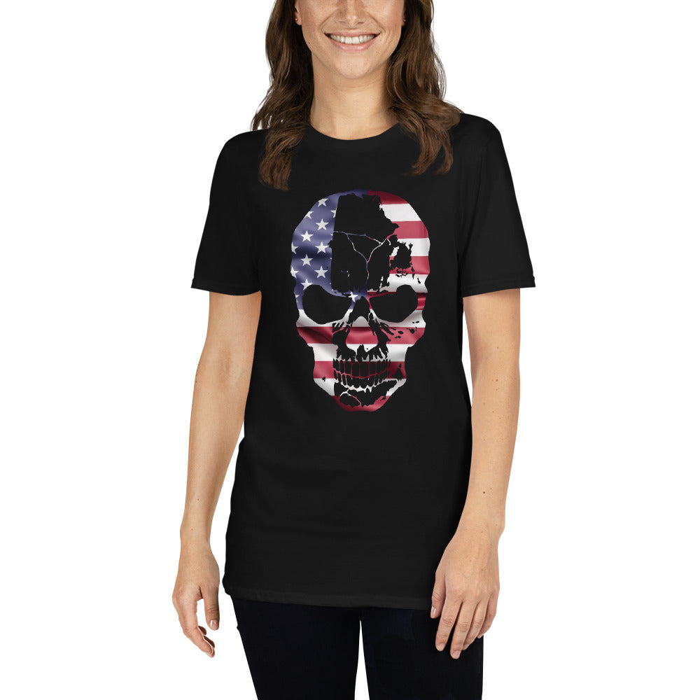 American Flag Skull Tee