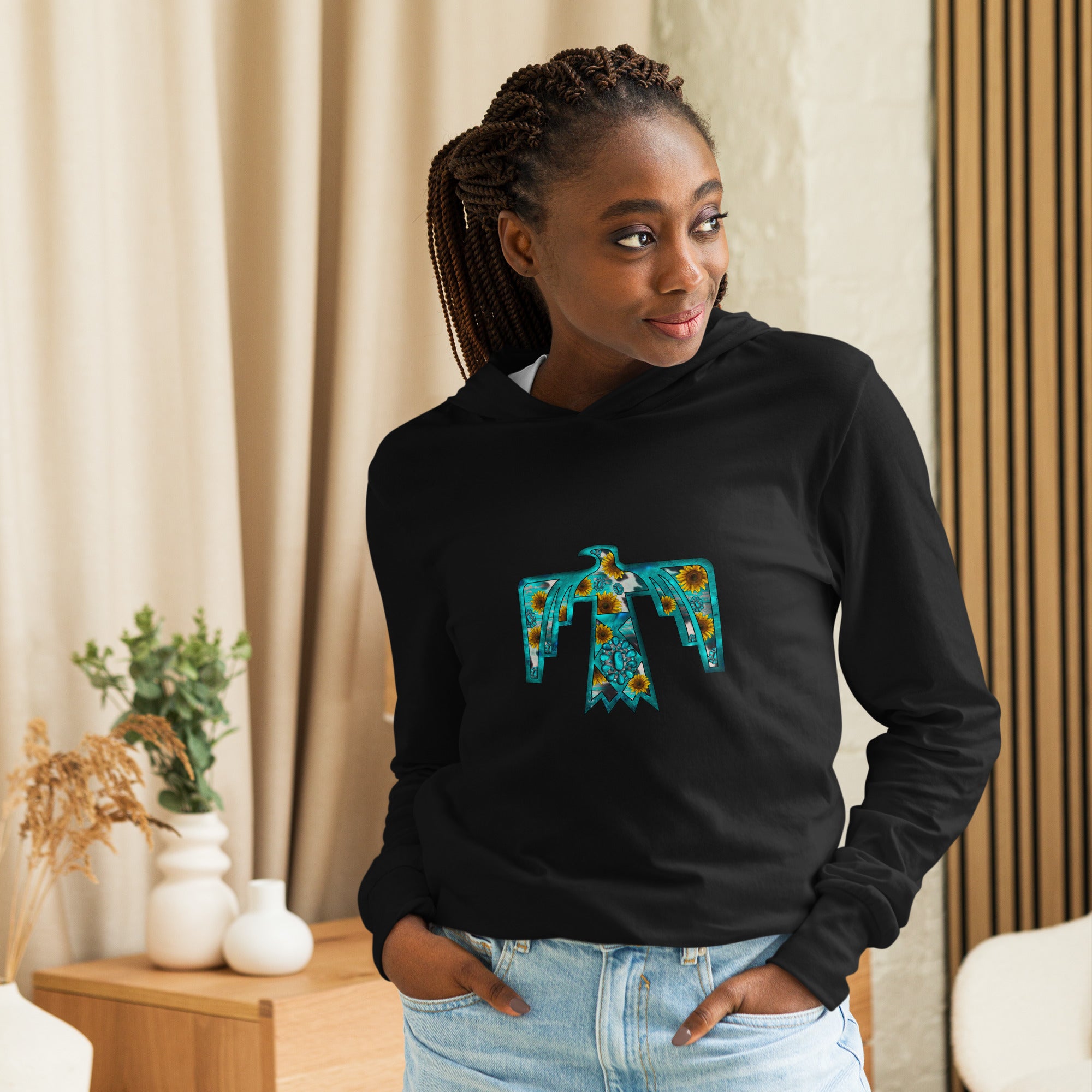 Western Thunderbird Hooded Long Sleeve Tee