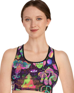 Groovy Psychedelic Sports Bra