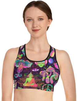 Groovy Psychedelic Sports Bra