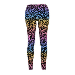 Rainbow Leopard Print Casual Leggings