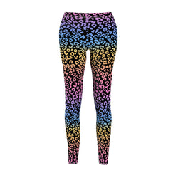 Rainbow Leopard Print Casual Leggings