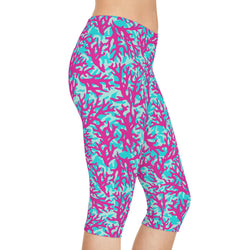 Neon Coral Capri Leggings