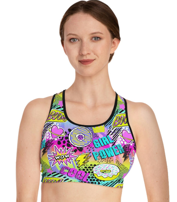 SHE REBEL - Pop Art Sports Bra