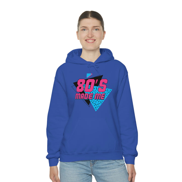 80s Retro Blue Hoodie