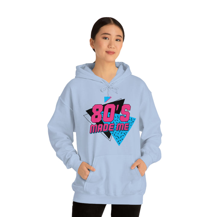 80s Retro Sky Blue Hoodie