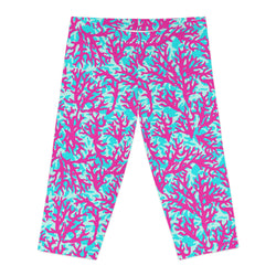Neon Coral Capri Leggings