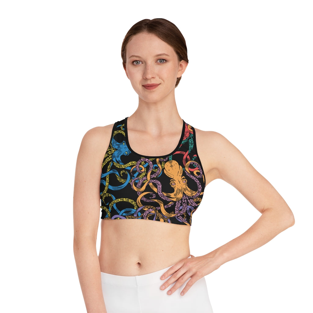 Octopus Print Sports Bra