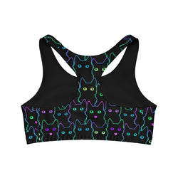 Spooky Kitty Seamless Sports Bra