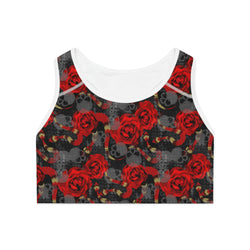 Skulls & Roses Sports Bra
