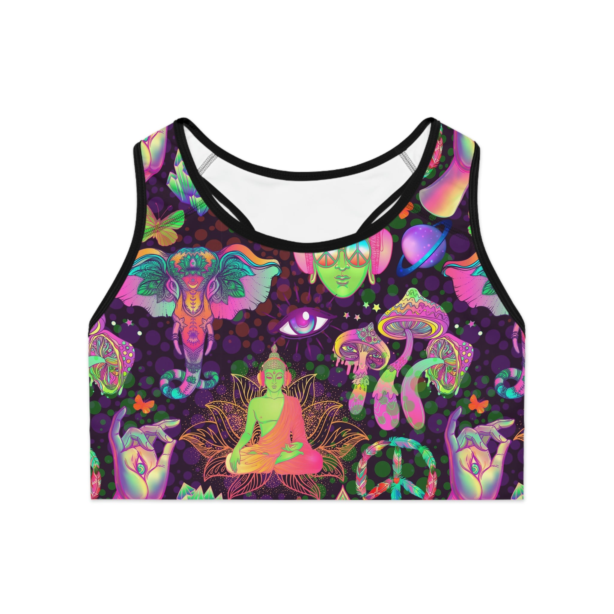 Groovy Psychedelic Sports Bra
