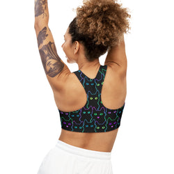 Spooky Kitty Seamless Sports Bra