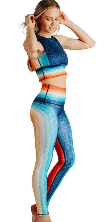 YOGA DEMOCRACY - Retro Rainbow Leggings - Best Seller - Size Inclusive