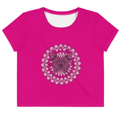 SHE REBEL - Butterfly Mandala Print Crop Top