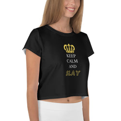 SHE REBEL - Keep Calm & Slay Crop Top