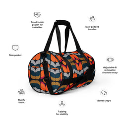 Multicolored Geometric Print Gym Bag