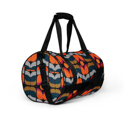 Multicolored Geometric Print Gym Bag