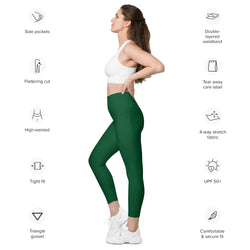 Forest Green Leggings with Pockets | Size Inclusive