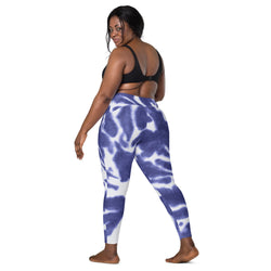 Blue/Purple Splash Leggings with Side Pockets