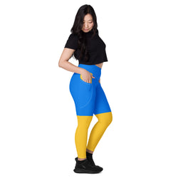Ukrainian Flag Leggings w/Pockets