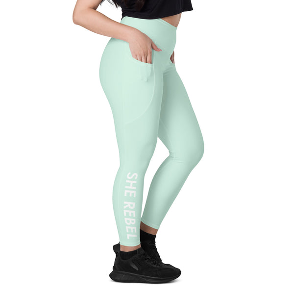 SHE REBEL - Peppermint Leggings with Pockets | All Sizes