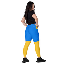 Ukrainian Flag Leggings w/Pockets