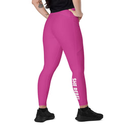 Hot Pink Leggings with Pockets | All Sizes