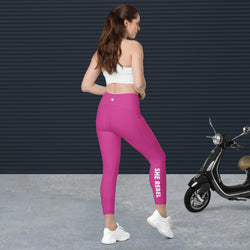 Hot Pink Leggings with Pockets | All Sizes