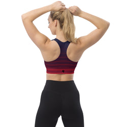 SHE REBEL - Stripes Longline Sports Bra