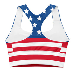 Patriotic Longline Sports Bra