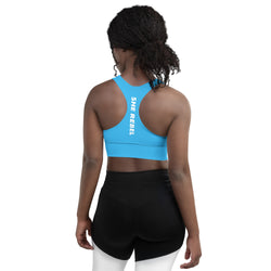SHE REBEL - Lightning Blue Longline Sports Bra