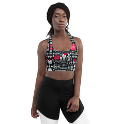 Dead Inside Skull & Roses Longline Sports Bra