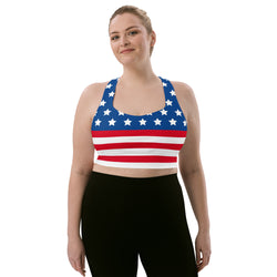 Patriotic Longline Sports Bra