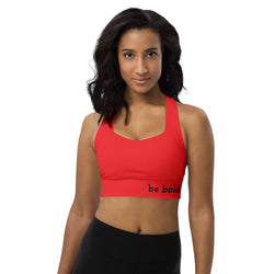 Be Bold Red Longline Sports Bra