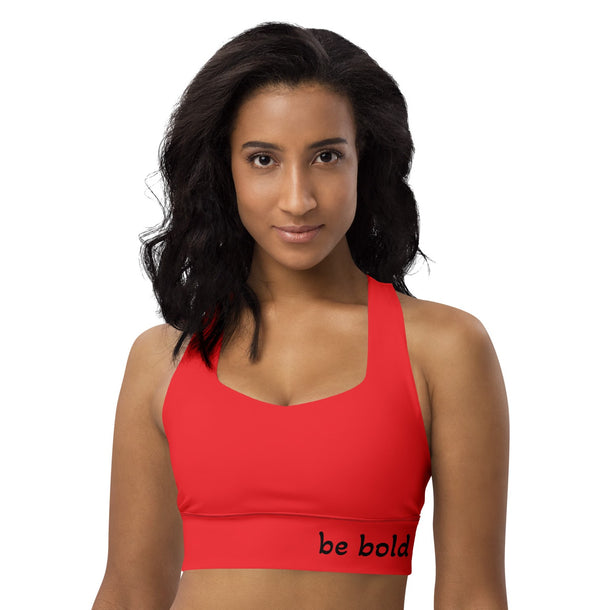 SHE REBEL - Be Bold Red Longline Sports Bra