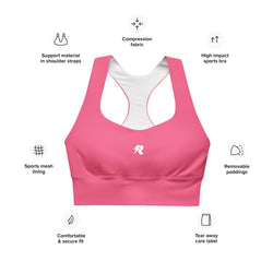Brink Pink Longline Sports Bra