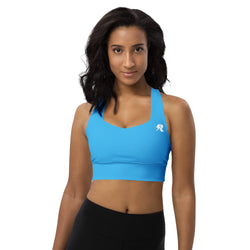 SHE REBEL - Lightning Blue Longline Sports Bra