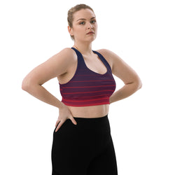 SHE REBEL - Stripes Longline Sports Bra