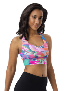 SHE REBEL - Pastel Paradise Longline Sports Bra
