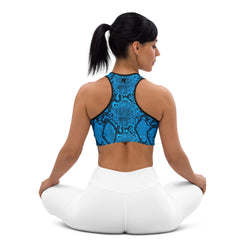 SHE REBEL - Blue Python Sports Bra