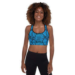 SHE REBEL - Blue Python Sports Bra